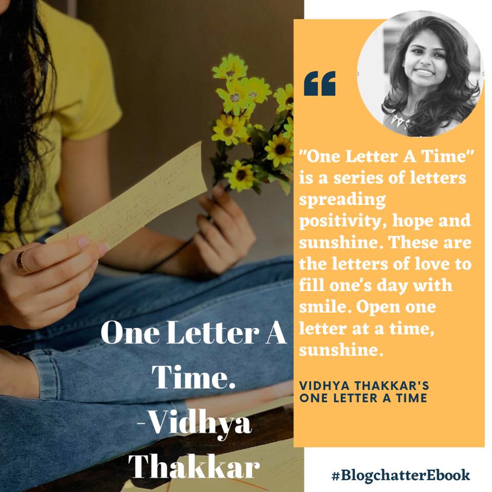 Book Review of One Letter at a time by Vidhya Thakkar