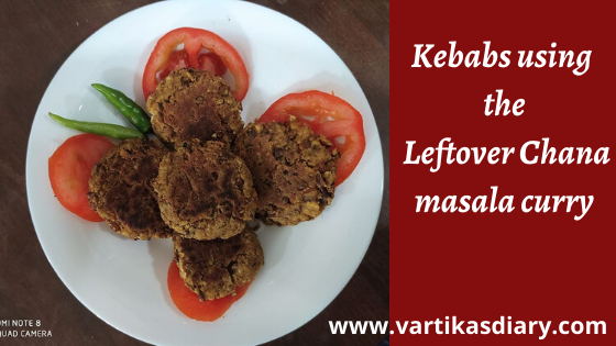 Kebabs recipe using the Leftover Chana masala curry
