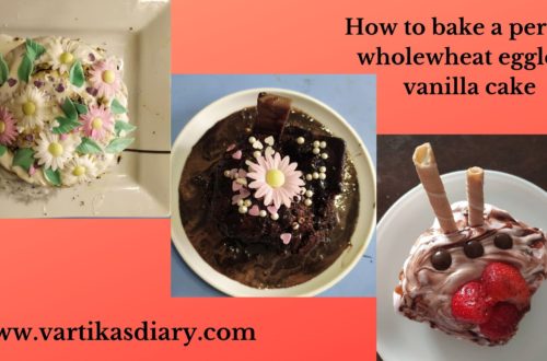 How to bake a perfect wholewheat eggless vanilla cake